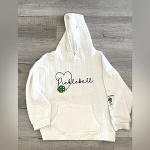 White Pickleball Hoodie. Worn once.